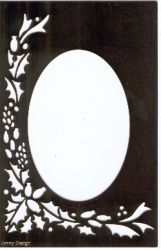 Schablone oval mit Weihnachtsmotiv 11602-4043